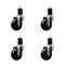 Service Caster 3.5'' SS Hard Rubber Wheel Swivel 1-3/4'' Expanding Stem Caster Set, 4PK SCC-SSEX20S3514-HRS-134-4 - alternate 1